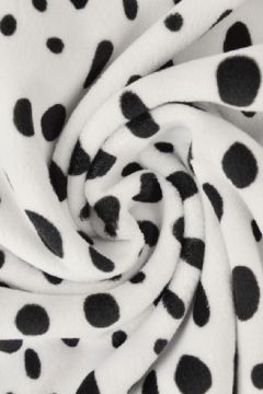 Velboa Stoff - Dalmatian - Black/White