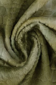 Velboa Stoff - Croco - Green