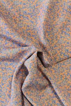 Viskose - Blue/Salmon Painted Art Work