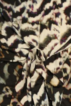 Viskose Jersey - Blurry Panther White/Black/Multicolor