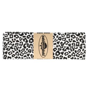 Oaki Doki Jersey Schrägband - Leopard - White