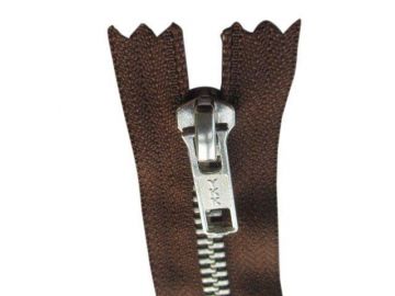 Metall Reißverschlüsse Teilbar - Braun 80 cm - 917