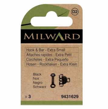 Milward - Bundverschlüsse Größe XS - Schwarz