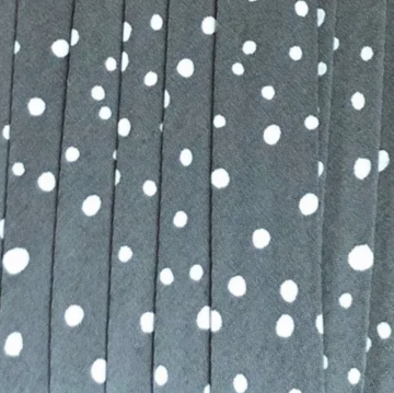 Oaki Doki Baumwolle Schrägband - Dots Grey - 2m