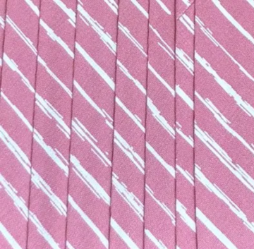 Oaki Doki Baumwolle Schrägband - Stripes Blush Pink - 2m
