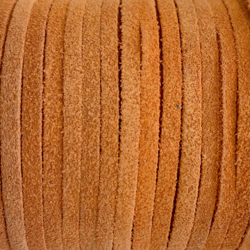 Veloursleder Kordel 3mm - Fall Orange