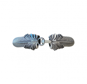 Strickjacke Clip - Silver Feathers