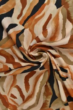 Viscose - Artistic Lines - Earth Tones