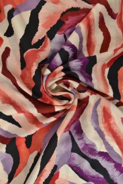 Viscose - Artistic Lines - Berry Glow