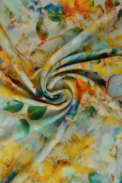 Viscose - Watercolor Flowers - Summer Vibes