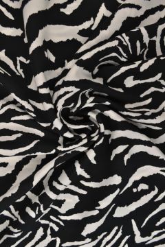 Viscose - Tiger Stripes on Black