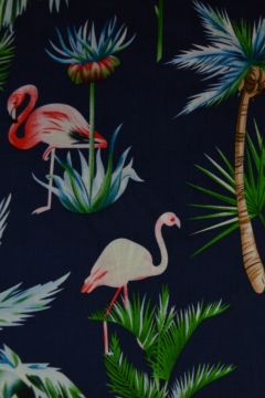 Flamingo in Paradise - Navy