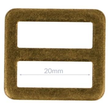 Opry Vierkantring Flache - Old Gold - 20mm