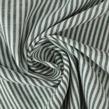 Leinenlook Streifen - Midi Green