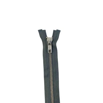 Metall Reißverschluss - Zweiwege teilbar - Dark Grey/Silver - 85cm