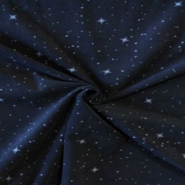 Fleece Print - Night Sky Stars Blue