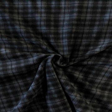 Fleece Print - Black/Dark Grey Squares