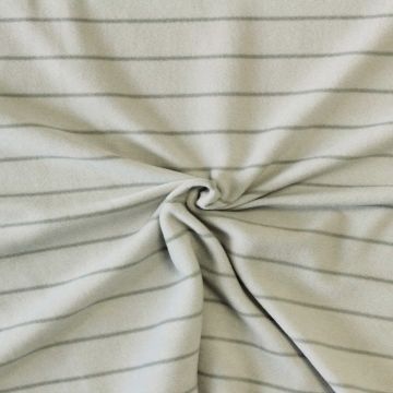 Fleece Print - Grey Stripes on Light Grey
