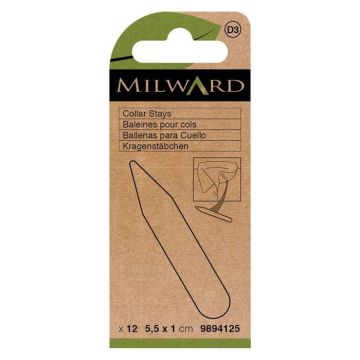Milward - Kragenstäbchen Transparent - 12st