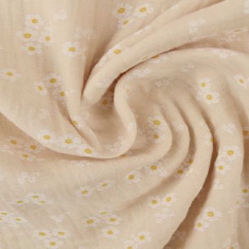 Musselin - Tiny Flowers - Champagne