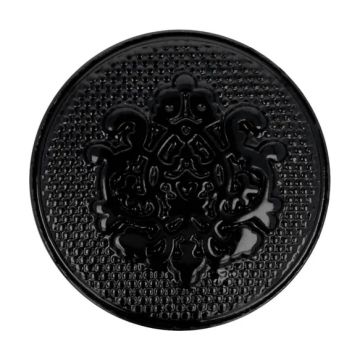 Knoop - geribbelde rand Silver - 25mm