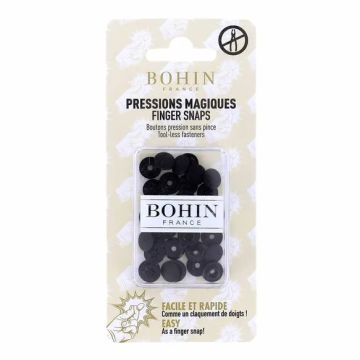 Bohin Magischer Druckknopf - 9mm - Black
