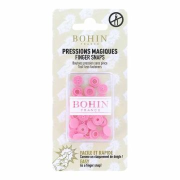 Bohin Magischer Druckknopf Kunststoff - 9mm - Light Pink
