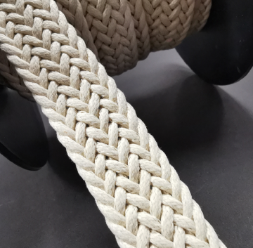 Geflochtenen Taschenband - Creme - 30mm