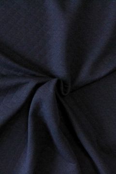 Jacquard Jersey - Karo - Dunkelblau