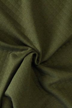 Jacquard Jersey - Karo - Moosgrün