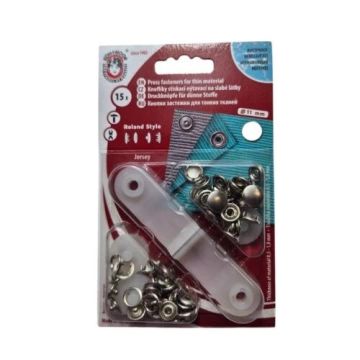 Druckknöpfe Jersey - 11mm - Silber