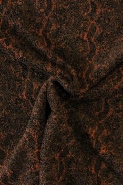 Teddy Plüschstoffe - Dark Brown/Black/Rusty Graphic