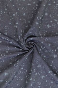 Chambray - Fine White Lines on Dark Blue