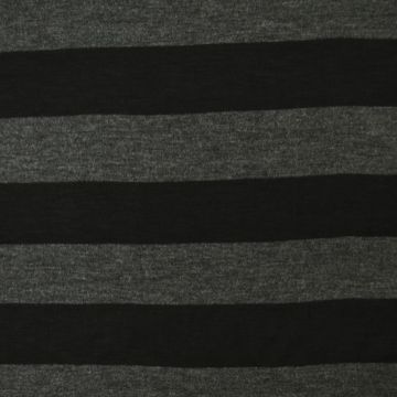 Viskose Jersey - Stripes Big Grey/Black