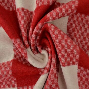 Wolle - Vichy Karo - Rot / Weiß