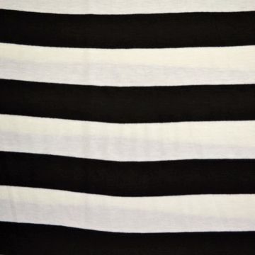 Viskose Jersey - Stripes Big Black/ White