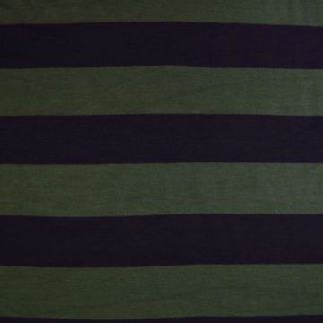 Viskose Jersey - Stripes Big Green/ Grey