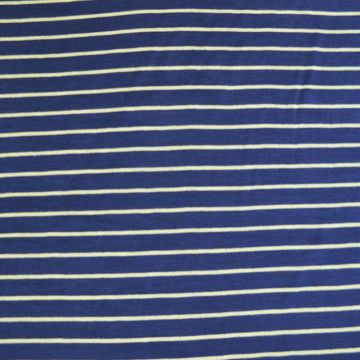 Viskose Jersey - Stripes Small Blue/ White