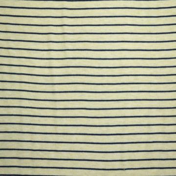 Viskose Jersey - Stripes Small Beige/ Navy