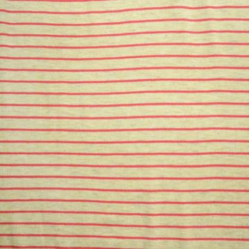 Viskose Jersey - Stripes Small Beige/ Coral