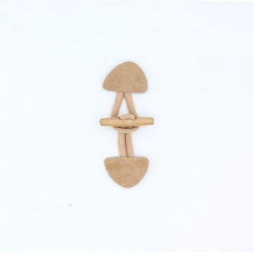 Kordel und Holzknebel - Warm Beige
