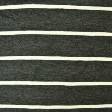 Viskose Jersey - Stripes White/ Grey