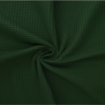 Waffelpique Baumwolle - Dunkel grün