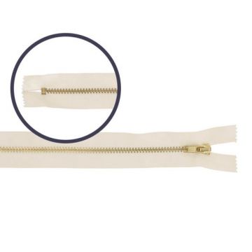 Reißverschluss Hose Gold - 841 - Ecru - 18 cm