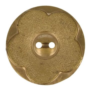 Knoop - geribbelde rand Silver - 25mm