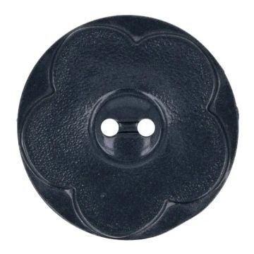 Knoop - geribbelde rand Silver - 25mm