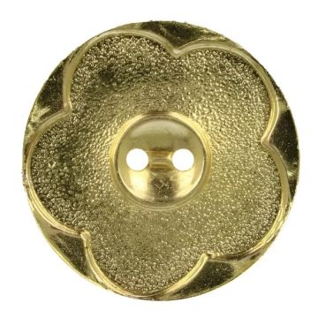 Knoop - geribbelde rand Silver - 25mm