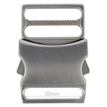 Opry Steckschnalle - Mat Silver - 20mm