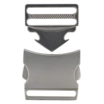 Opry Steckschnalle - Mat Silver - 20mm