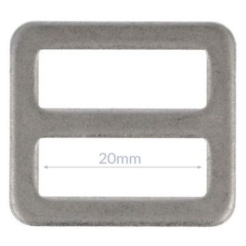 Opry Vierkantring Flache - Mat Silver - 20mm